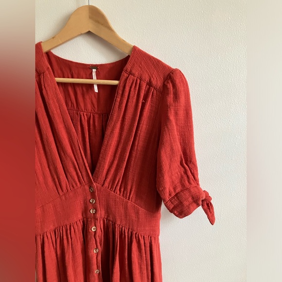 Free People Love of my Life Midi Dress - Terracotta color - Picture 2 of 6